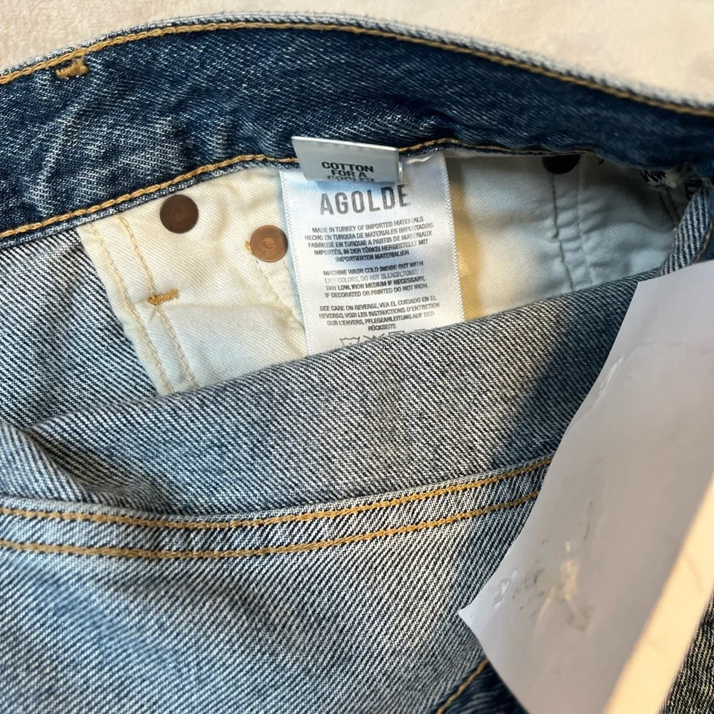 AGOLDE Net-Porter90's Jean Mid-Rise Loose Fit Sz:30 Orig:$320 - Picture 8 of 12